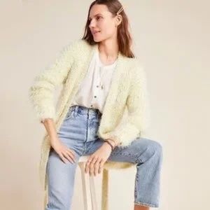 NEW with tags CardiganLarkin Lurex Cardigan Super Soft Yellow Cardigan Size XS/S